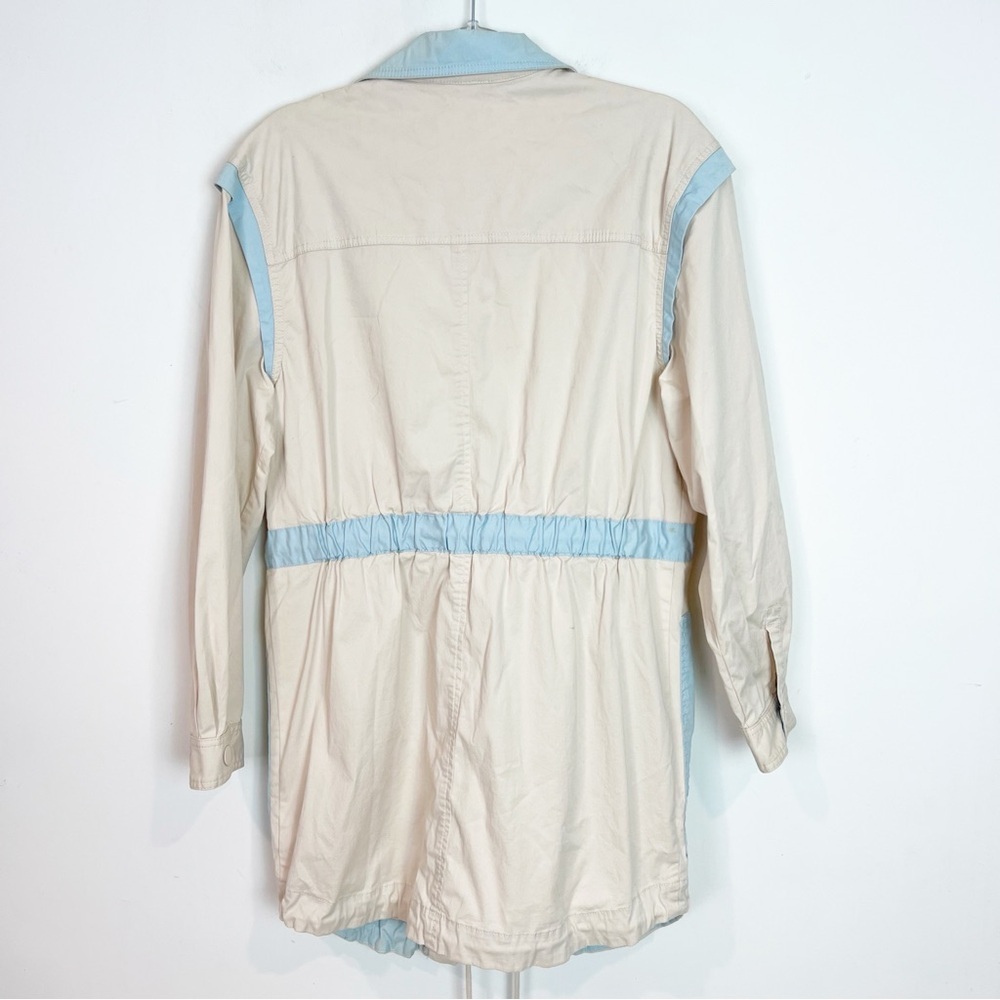 ANTHROPOLOGIE CATELYN OFF-WHITE COLOR BLOCK UTILITY ANORAK JACKET SZ SMALL - Picture 6 of 11